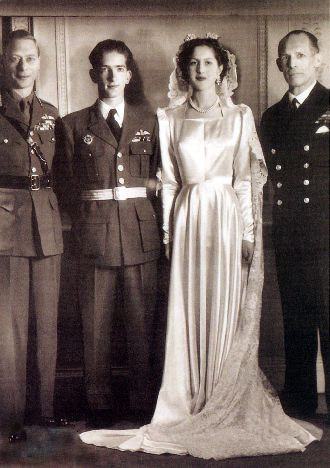 King Peter and Princess Alexandra on their wedding day. source: Royal Family of Serbia